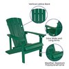 Flash Furniture Green Poly Resin Adirondack Chair 2PK 2-JJ-C14501-GRN-GG